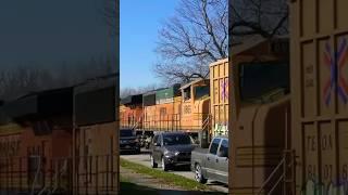 Super FAST street-run with train a few feet from parked cars
