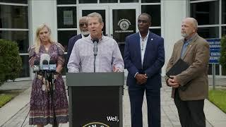 Georgia Governor Brian Kemp visits Chatham Emergency Management Agency before Hurricane Milton