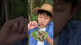 Ice Cream Baked On Stone  |Chinese Mountain Forest Life And Food #MoTiktok #Fyp