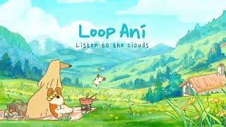 Listen close to the clouds - Animation, loop animation, Doggie Corgi