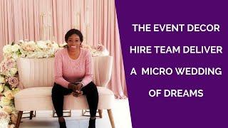 Event Decor Hire Creates Beautiful Scenes For A Government Restricted Micro Wedding - Sep 2020