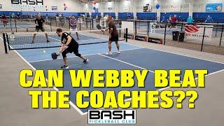 Webby Tries to Beat The Coaches at Bash Pickleball Club Labor Day Mixer