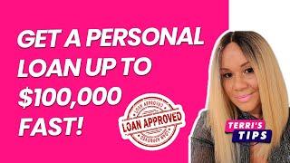 Get a Personal Loan Up to $100,000! Personal Loans for Bad Credit! Pre-Qualify with No Hard Inquiry!