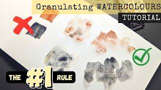 How to Use Granulating Watercolours - The NUMBER ONE tip!