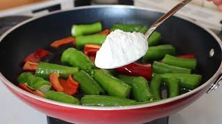 Legendary Breakfast Recipe with a Spoon of Flour and Peppers Incredibly Delicious