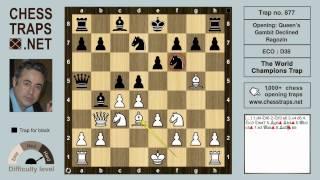 Queens Gambit Declined Ragozin Variation - The World Champions Trap (trap no. 877)