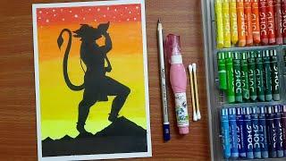 Hanuman Jayanti Special Drawing | Lord Hanuman Drawing with Oil Pastel | Vivek Art Academy