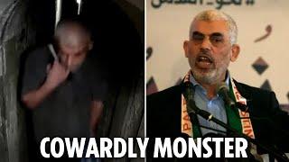 Evil Hamas boss Yahya Sinwar hides in tunnel the night before Oct 7 massacre, new video reveals