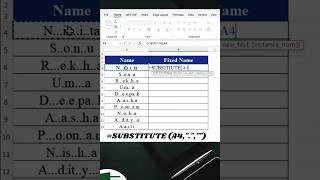 How to Use SUBSTITUTE Function to clean Data in excel.#excel_analyticsa2z