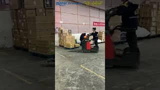 JIN YANG HU Full-electric Pallet Truck Electric Pallet Stacker Stand-on Electric Pallet Forklift