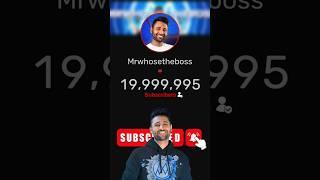 Mrwhosetheboss hit 20,000,000 SUBSCRIBER #mrwhosethebossshorts #subscribers #shorts #livesubcount