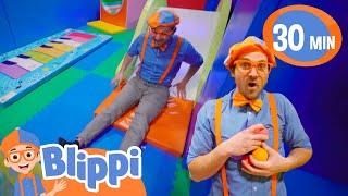 Blippi besucht einen Indoor-Spielplatz  | Blippi Deutsch | Abenteuer und Videos für Kinder