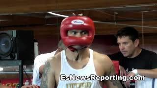 Mikey Garcia (140) Sparring Maidana (175) EsNews Boxing