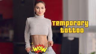 4K Temporary Tattoo Review • Cute Temporary Tattoo • New See 2025 #tattooartist