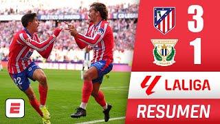 Atletico de Madrid sufrió con Leganés pero sacó los 3 puntos. Goles de Sorloth y Griezmann | La Liga