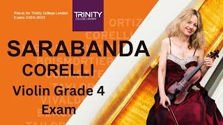 Violin exam grade 4 Trinity Sarabanda Corelli arr. Cornick 2020 - 2023 syllabus Performance tempo