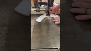 Ripping radius template on bandsaw#woodworking #handmade #carpenter #tools