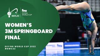 LIVE | #Diving WORLD CUP 2022 | Berlin | FINAL | 3m Springboard | Women