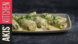 Greek stuffed zucchini in egg lemon sauce | Akis Petretzikis