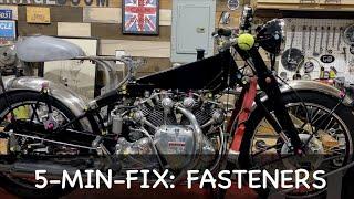 Restoration of 1951 Vincent Rapide - Part 86 - Checking fasteners