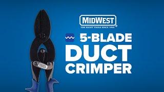 MWC5 Midwest 5 Blade Duct Crimper