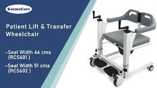 KosmoCare Patient Lift & Transfer Wheelchair - Features (RCS601/RCS602)