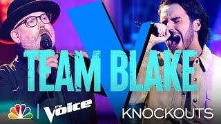 Blake Thinks It's a Tie for Andrew Marshall and Pete Mroz's Performances - The Voice Knockouts 2021