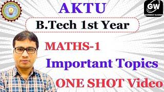 Important Topics I Maths-1 I by Gulshan Sir I Gateway Classes I AKTU