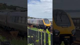 Cross country class 221 speeds down marine parade on the Plymouth to Glasgow service 221122 voyager