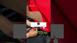 EKR custom red seat cover for Volkswagen installing #vw #ekrcover #seatcover