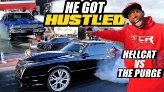 HUSTLING RACES for CASH?! The Purge VS Hellcat | BOOST DOCTOR Code Blue VS Turbo BMW | GMI Gbody!