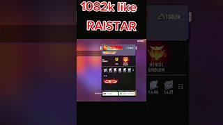 Raistar #1082k like #face rival #raistar #ytff #gaming video #ffshort live #gaming #ffplus