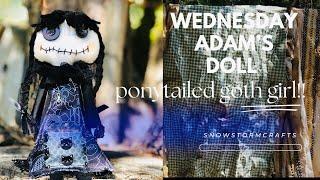 Wednesday Adam’s Doll from start to finish #dolls #wednesday #halloween