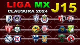 FECHAS, HORARIOS Y CANALES PARA LA JORNADA 15 DE LA LIGA MX CLAUSURA 2024