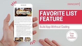 Add to Favorite List | Like the Post Button | Swing2App Tutorial |