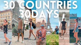 We travelled to 30 countries in 30 days (Eurail/ Interrail)