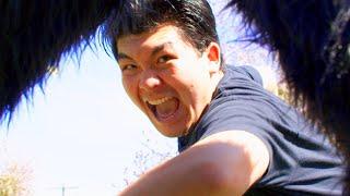 Gorilla vs 100 Men but you Punch it in the Nuts