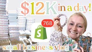 $12k IN A DAY!! SMALL BUSINESS DAY IN THE LIFE VLOG: NEW PRODUCT LAUNCH