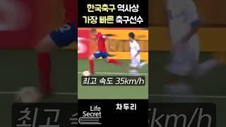 한국축구 역사상 가장 빠른 선수는? #shorts