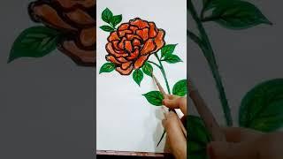 .. #shorts #createcreativitee #rosedrawing #rosepainting #redrose #colourful #art #create