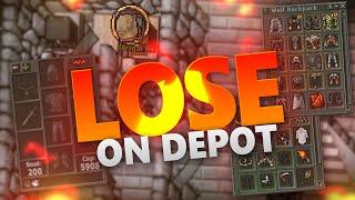 LEVEL 2384 TOOK HS FOR THE BOSS! HE LOST EVERYTHING HE HAD THROWN INTO THE DEPOT | TibiaFerumbrinha