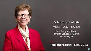 Former UW-Madison Chancellor Rebecca Blank's memorial service