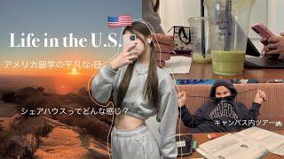 【アメリカ留学】学校がある日の１日密着vlogシェアハウスって実際どんな感じ？#7