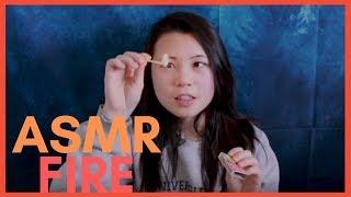 ASMR Whispered Match Lighting & Fizzling  Ear to Ear Fire Sounds