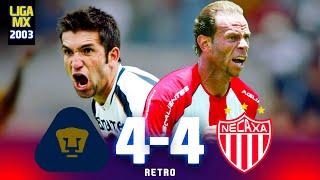 ¡DE LOCURA! Pumas 4-4 Necaxa  Remontada HISTÓRICA de los Rayos  Triplete del KIKÍN - CL 2003