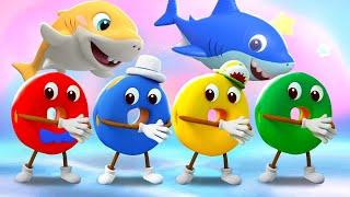 Baby Colorful Shark | Learn Colors with Donuts | Nursery Rhymes & Kids Songs | BabyBus