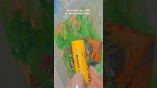 painting (tiny!) Ghibli landscapes  with my Mungyo oil pastel set... #oilpastel #artvlog #ghibli