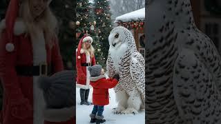 Secret Santa's House Owl #animals #shorts