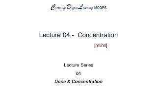 Lecture 04 - Concentration (ml/ml)