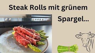 Steak Rolls mit grünem Spargel und Frischkäse | Ribeye Rezept auf dem Grill #olesbbq